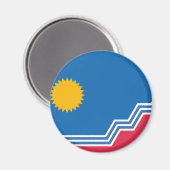 Aimant Drapeau de Sioux Falls, Dakota du Sud (Recto/Verso)