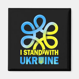 Aimant Drapeau de soutien à l'Ukraine Anti-Poutine Dire n