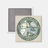 Aimant Drapeau de Staten Island (district de New York) (Recto/Verso)