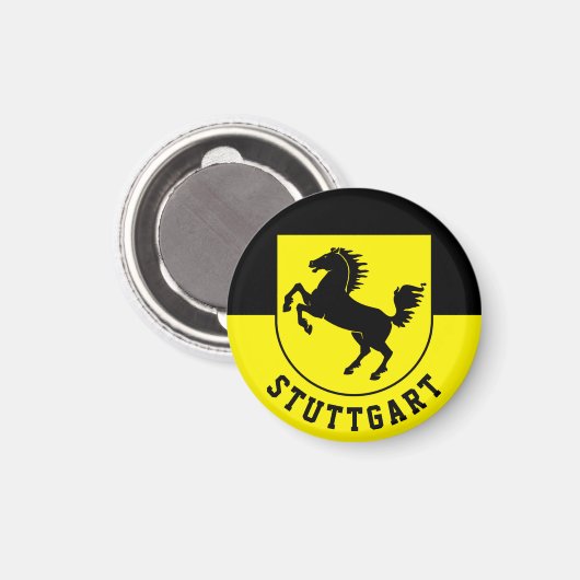 Aimant Drapeau de Stuttgart (Allemagne) (Recto/Verso)