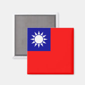 Aimant Drapeau de Taïwan (Recto/Verso)