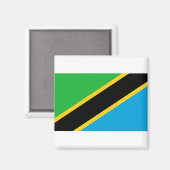 Aimant Drapeau de Tanzanie (Recto/Verso)