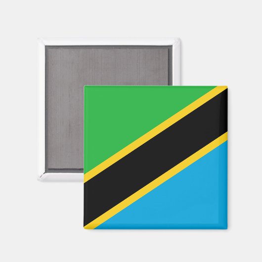 Aimant Drapeau de Tanzanie (Recto/Verso)