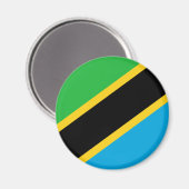 Aimant Drapeau de Tanzanie (Recto/Verso)