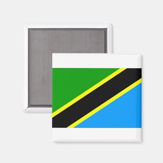 Aimant Drapeau de Tanzanie (Recto/Verso)