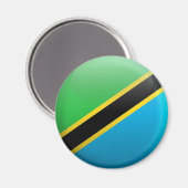 Aimant Drapeau de Tanzanie (Recto/Verso)