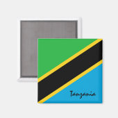 Aimant Drapeau de Tanzanie & Afrique fans de vacances/spo (Recto/Verso)