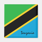 Aimant Drapeau de Tanzanie & Afrique fans de vacances/spo (Devant)