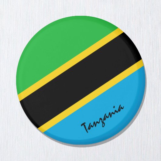 Aimant Drapeau de Tanzanie & Afrique - fans de voyages/sp