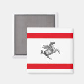 Aimant Drapeau de Toscane, ITALIE (Recto/Verso)