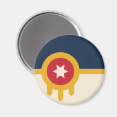 Aimant Drapeau de Tulsa (Oklahoma) (Recto/Verso)
