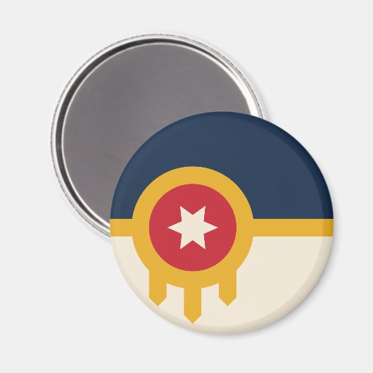 Aimant Drapeau de Tulsa (Oklahoma) (Recto/Verso)