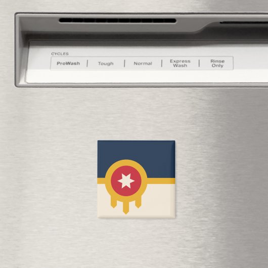 Aimant Drapeau de Tulsa (Oklahoma) (In Situ (Lave-vaisselle))