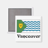 Aimant Drapeau de Vancouver (Colombie-Britannique) (Recto/Verso)