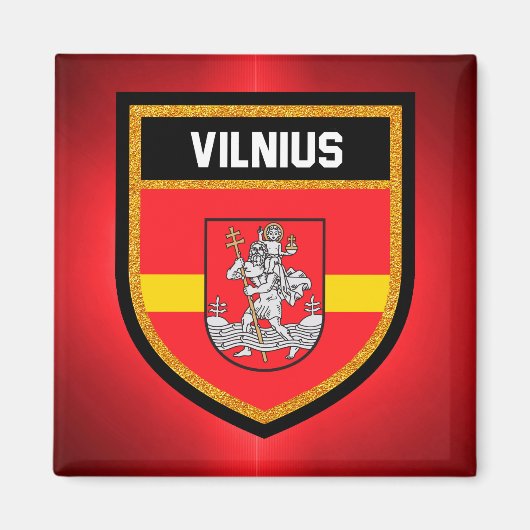 Aimant Drapeau de Vilnius (Devant)