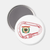 Aimant Drapeau de Virginie-Occidentale Escalade carabiner (Recto/Verso)