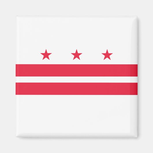Aimant Drapeau de Washington D.C. (District de Columbia) (Devant)