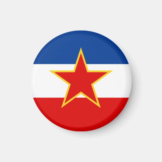 Aimant Drapeau de Yougoslavie (Devant)