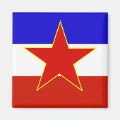 Aimant Drapeau de Yougoslavie (Devant)