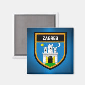 Aimant Drapeau de Zagreb (Recto/Verso)