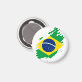 Aimant Drapeau Déchiré Brésil Fierté Nationale Supporters (Recto/Verso)