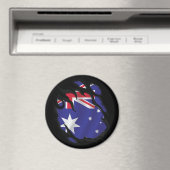 Aimant Drapeau déchiré d'Australie (In Situ (Lave-vaisselle))