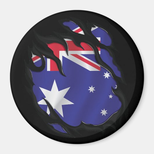 Aimant Drapeau déchiré d'Australie (Devant)