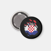Aimant Drapeau déchiré de Croatie (Recto/Verso)