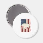 Aimant Drapeau d'éléphant patriotique Conception vectorie (Recto/Verso)