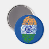 Aimant Drapeau d'empreintes digitales indien (Recto/Verso)