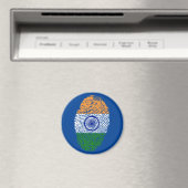 Aimant Drapeau d'empreintes digitales indien (In Situ (Lave-vaisselle))