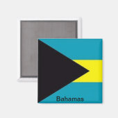 Aimant Drapeau des Bahamas (Recto/Verso)