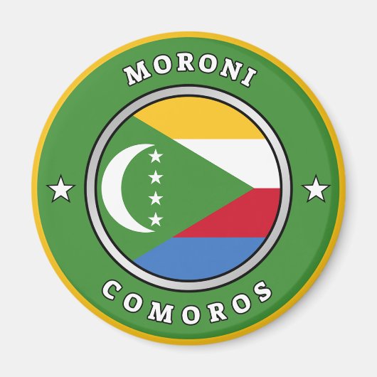 Aimant Drapeau des Comores (Devant)