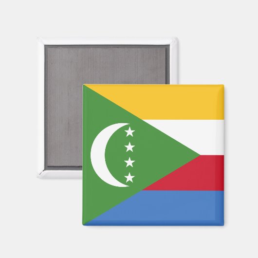 Aimant Drapeau des Comores (Recto/Verso)