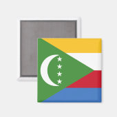 Aimant Drapeau des Comores KM (Recto/Verso)