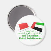 Aimant Drapeau des EAU et de Ras al-Khaimah (Recto/Verso)