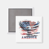 Aimant Drapeau des États-Unis. Amérique (Recto/Verso)