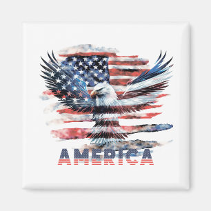 Aimant Drapeau des États-Unis. Amérique