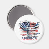 Aimant Drapeau des États-Unis. Amérique (Recto/Verso)