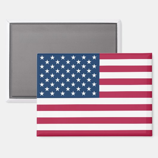 Aimant Drapeau des États-Unis d'Amérique rectangle patrio (Recto/Verso)