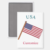 Aimant Drapeau des États-Unis Thunder_Cove (Recto/Verso)