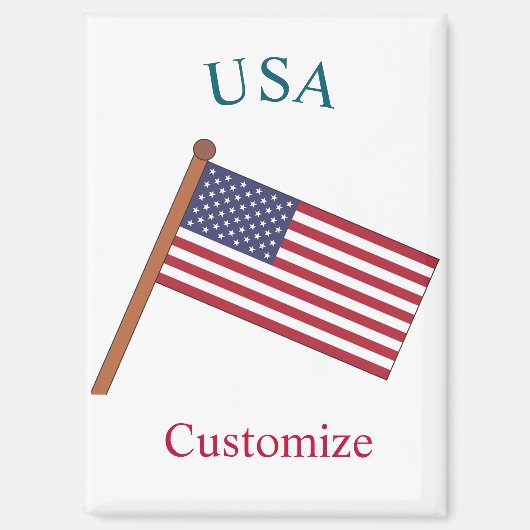 Aimant Drapeau des États-Unis Thunder_Cove (Recto)