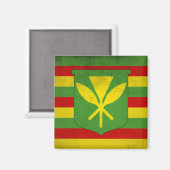 Aimant Drapeau des Hawaïens autochtones (Recto/Verso)