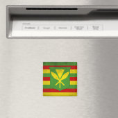 Aimant Drapeau des Hawaïens autochtones (In Situ (Lave-vaisselle))