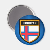 Aimant Drapeau des îles Féroé (Recto/Verso)