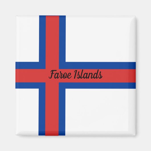 Aimant Drapeau des îles Féroé (Devant)