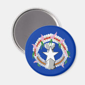 Aimant Drapeau des îles Mariannes du Nord (Recto/Verso)