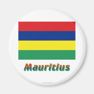Aimant Drapeau des Îles Maurice avec le nom