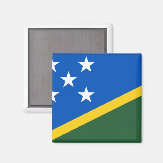 Aimant Drapeau des Îles Salomon (Recto/Verso)