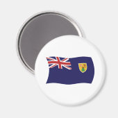Aimant Drapeau des Îles Turques-et-Caïques (Recto/Verso)